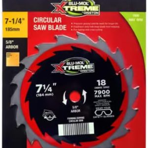 BLU-MOL Xtreme 7-1/4" Carbide Tipped Circular Saw Blade - 18 teeth