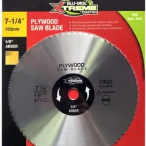 BLU-MOL Xtreme 7-1/4" Steel Circular Plywood Saw Blade - 140 Teeth