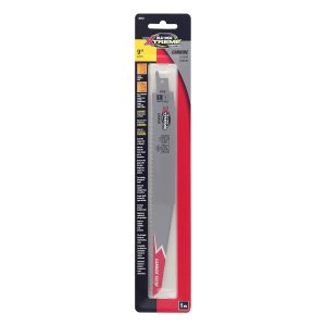 BLU-MOL Xtreme 9" Carbide Recip Blade for Wood with Nails - 1 pk