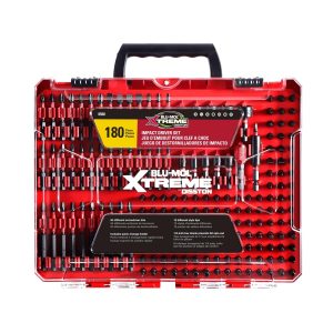 BLU-MOL Xtreme Impact Driver/Screwdriver Bit Set – 180 Pc