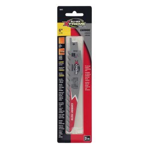 6" BLU-MOL XTREME Carbide Reciprocating Saw Blade 3 TPI - 3Pk