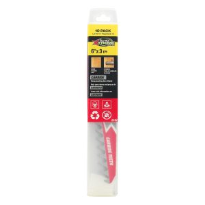 6" BLU-MOL XTREME Carbide Reciprocating Saw Blade 3 TPI - 10Pk