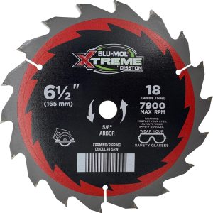 BLU-MOL Xtreme 6-1/2" Carbide Tipped Circular Saw Blade - 18 Teeth