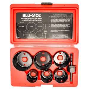 Blu-Mol Carbon Steel Hole Saw Kits Carbon Kit 7 Piece