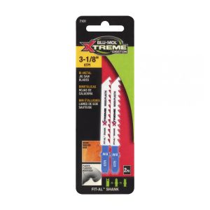 BLU-MOL Xtreme 3-1/8 in. Bi-Metal Universal Jig Saw Blade 6 TPI - 2 pk