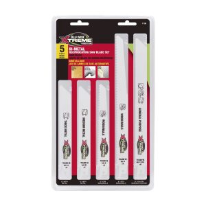 BLU-MOL Xtreme Bi-Metal Reciprocating Saw Blade Set - 5 pc